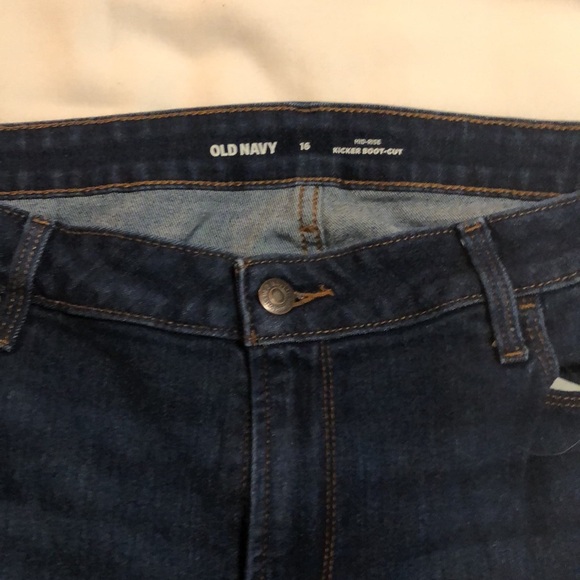 Old Navy Women's Boot Cut Jeans - Dark Blue - Picture 4 of 4